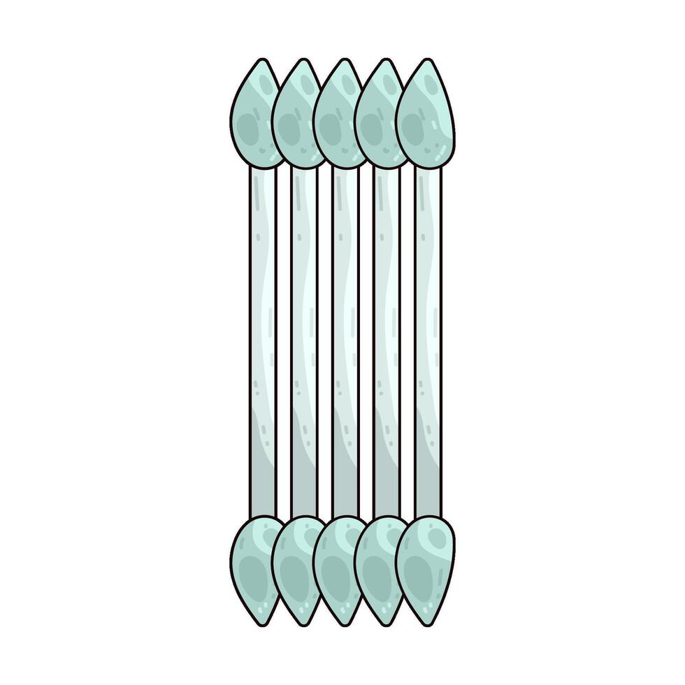 Five Cotton Swabs vector