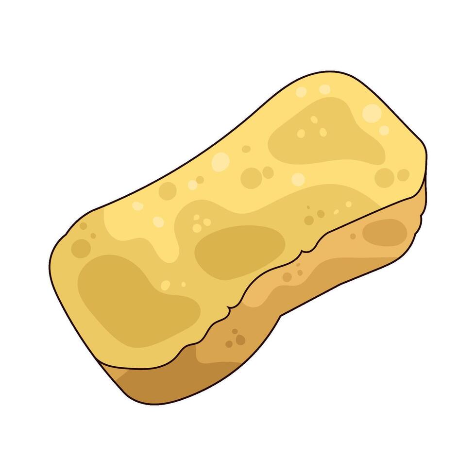 yellow sponge illustration vector