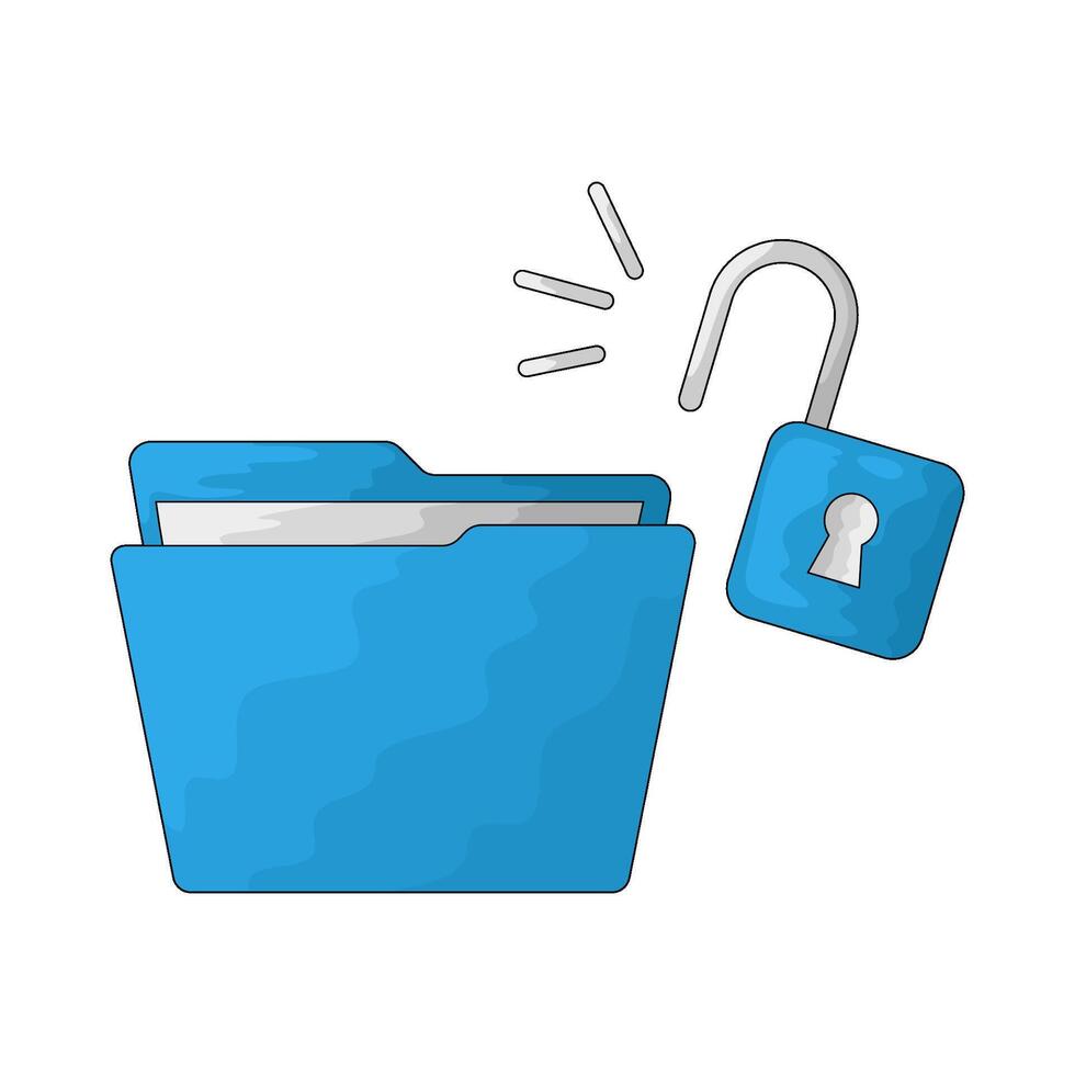 unlocked folder illustration vector