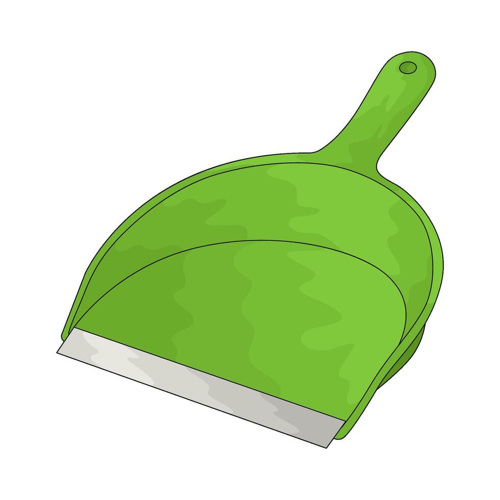 Illustration of Green Dustpan vector