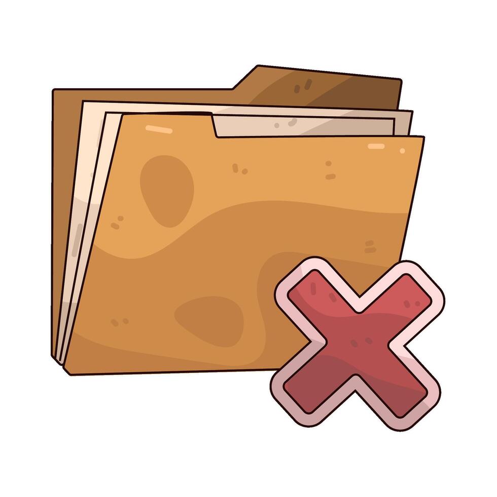 remove folder illustration vector