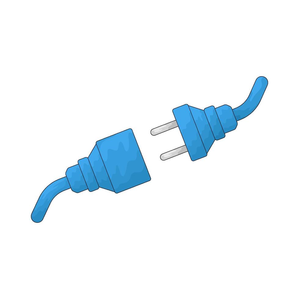 Illustration of Disconnected Plug vector