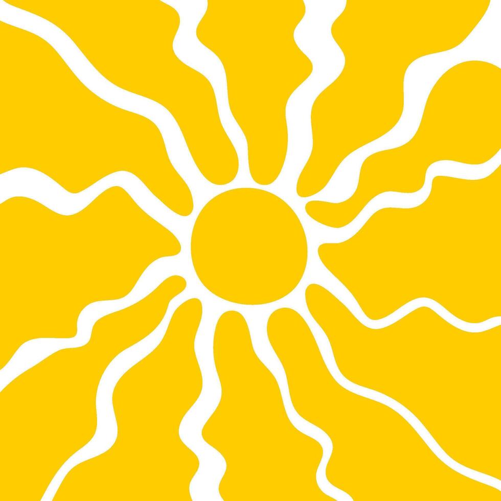 sunburst abstract shapes fluid hand drawn organic shapes sun vector