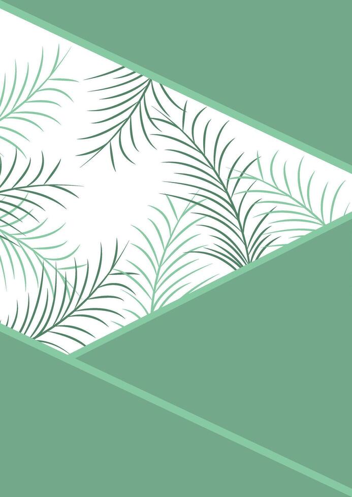 Floral green leaves journal and notebook design vector
