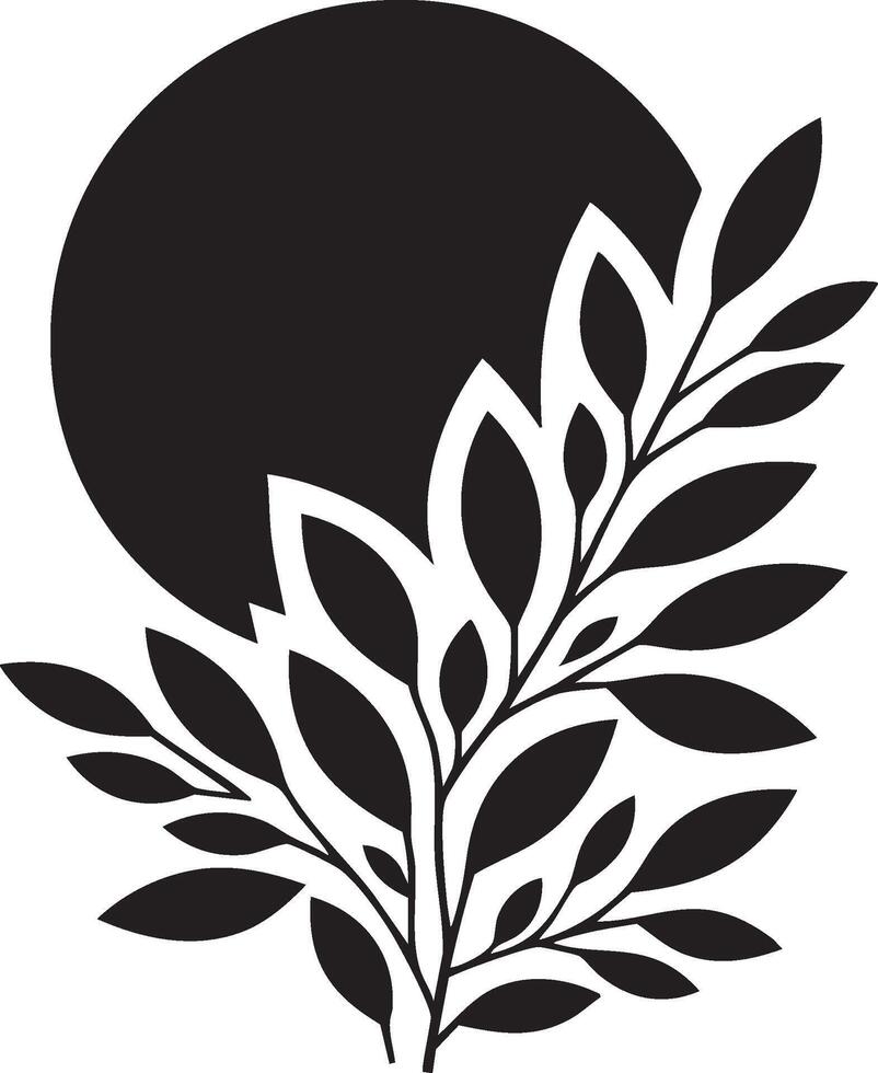 Nature Inspired Minimalist Art Black And White Design Ideas vector