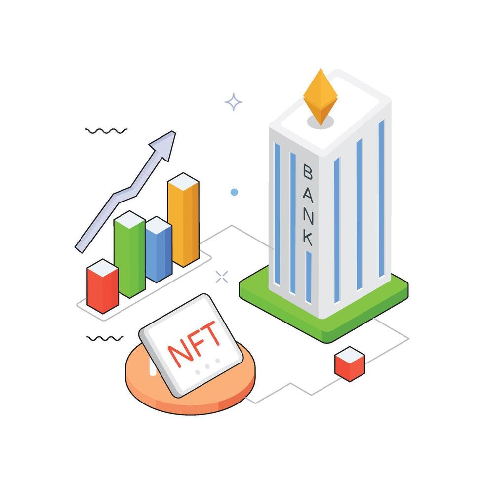 Performance Analysis isometric Illustration. EPS 10 file vector