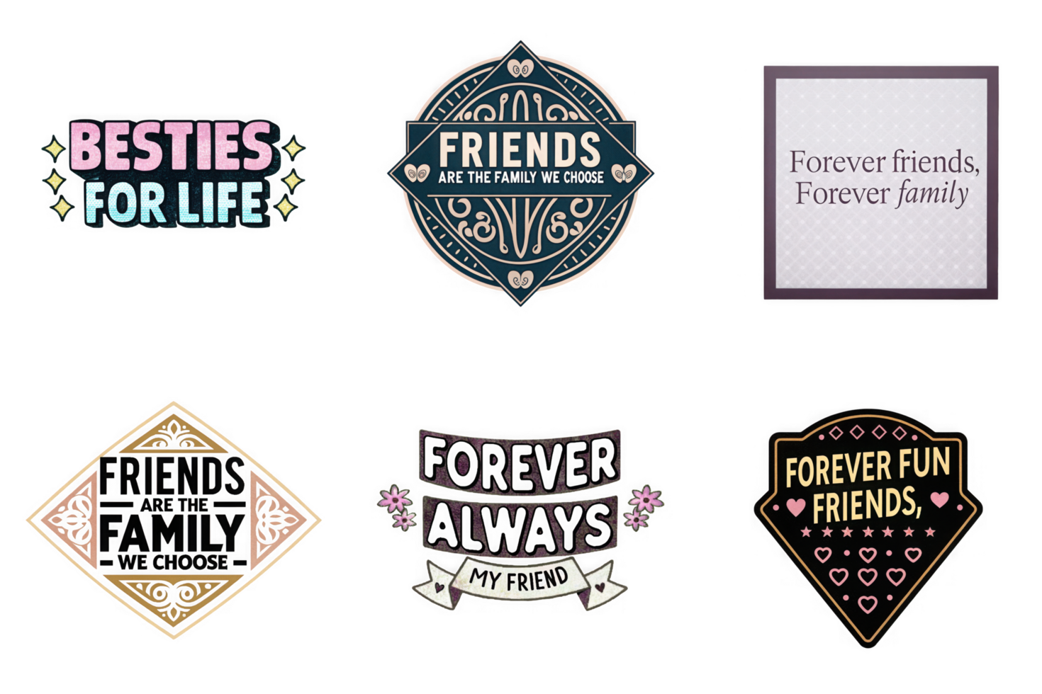Besties for life friends forever family fun isolated on a transparent background friendship png