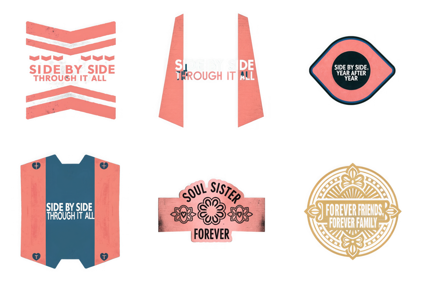 Friendship slogans T-shirt graphics isolated on a transparent background image png