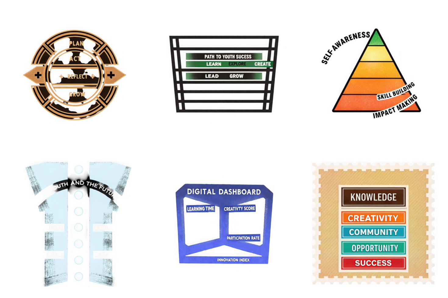 Graphic representations of growth and success pathways isolated on a transparent background concept png