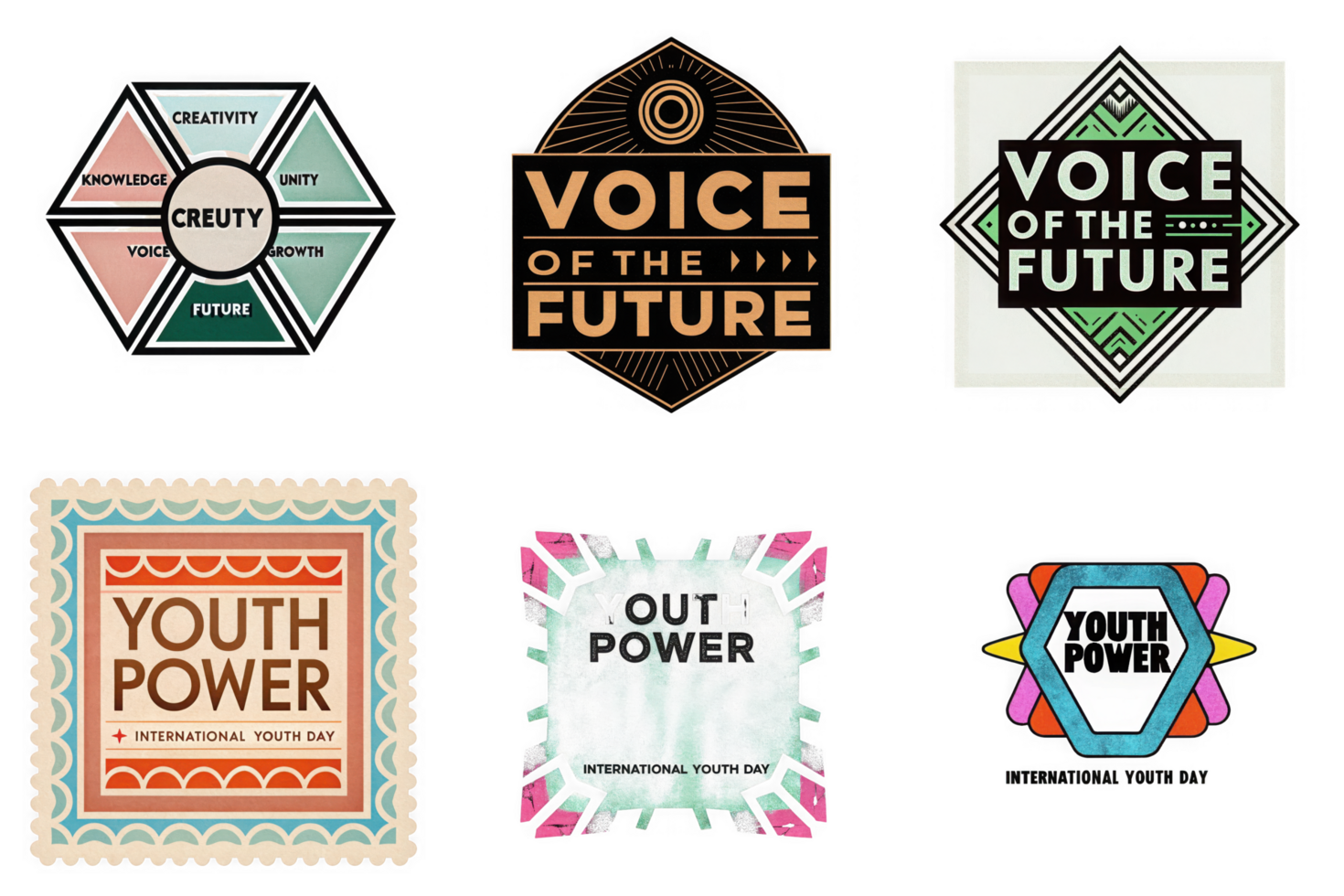 Youth power voice future creativity knowledge unity growth isolated on a transparent background image png
