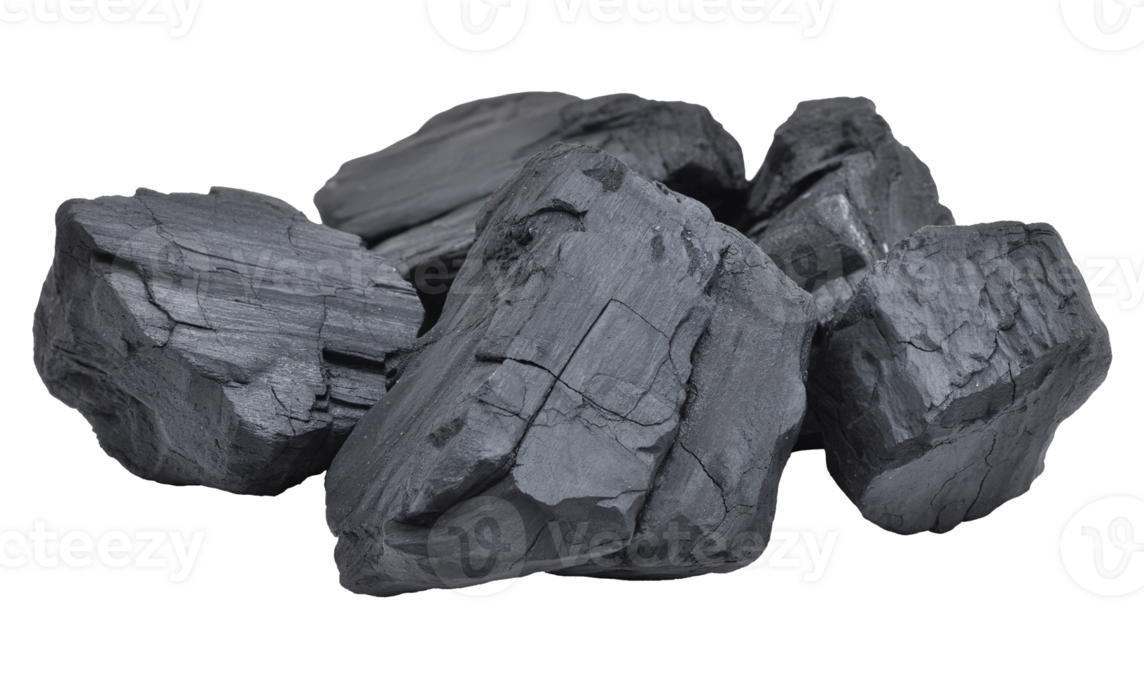 Charcoal Briquettes Close Up Texture Background Black Fuel Energy Resource, transparent background png