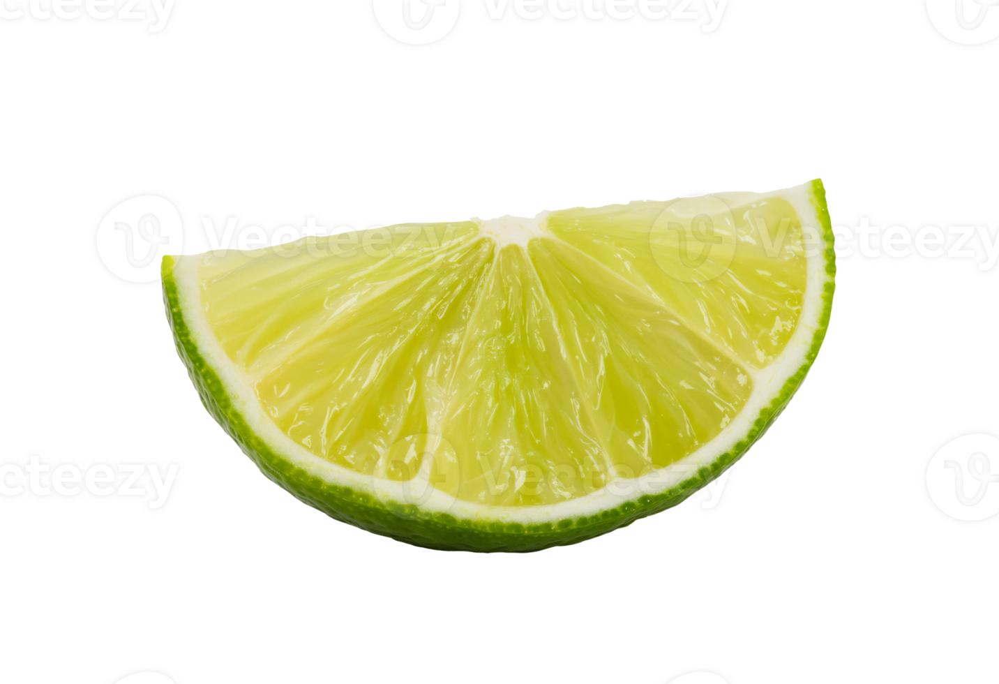 Fresh Lime Wedge Isolated on transparent background Perfect for Food Design Websites and Cookbooks png
