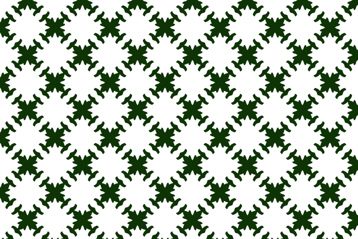 A high-contrast pattern of white floral forms and crescent arcs creating a rhythmic visual flow on a black background. png