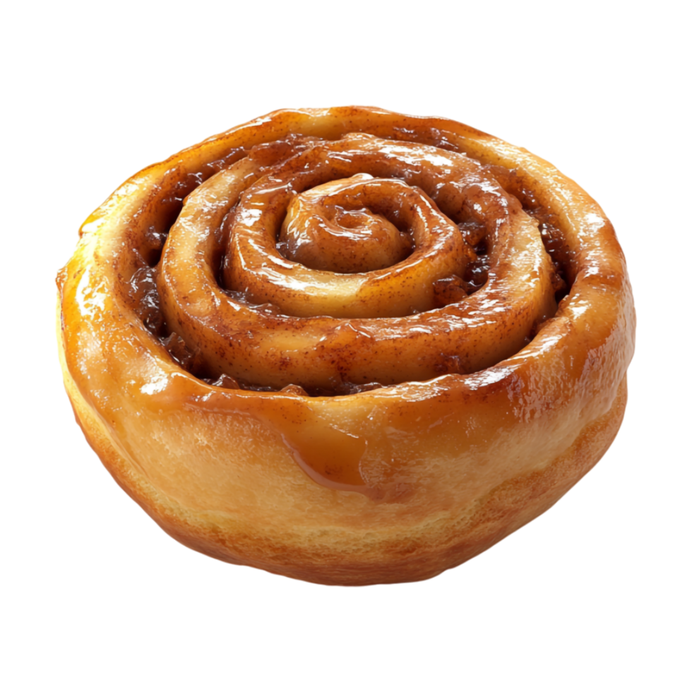 a cinnamon roll on transparent background png