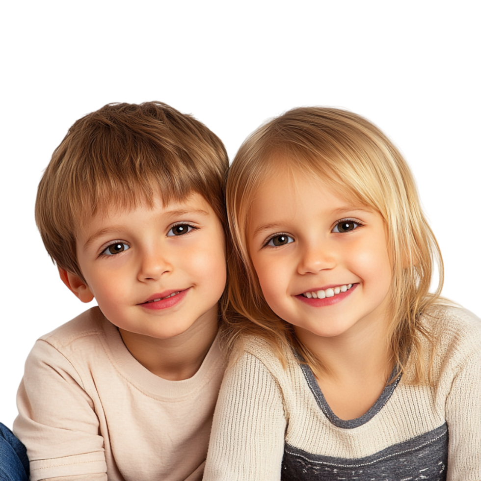 two children are sitting on the floor, one is smiling png