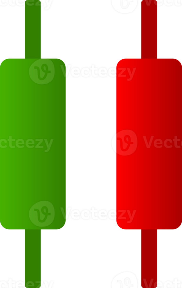 Green and red candlestick chart graph business png