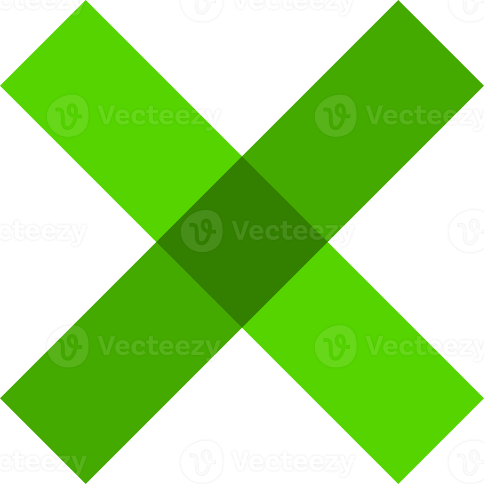 cross wrong sign green png
