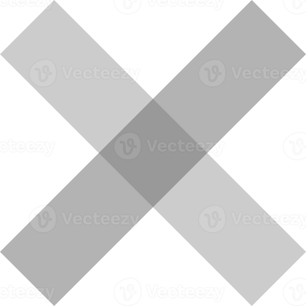 Gray cross wrong sign png