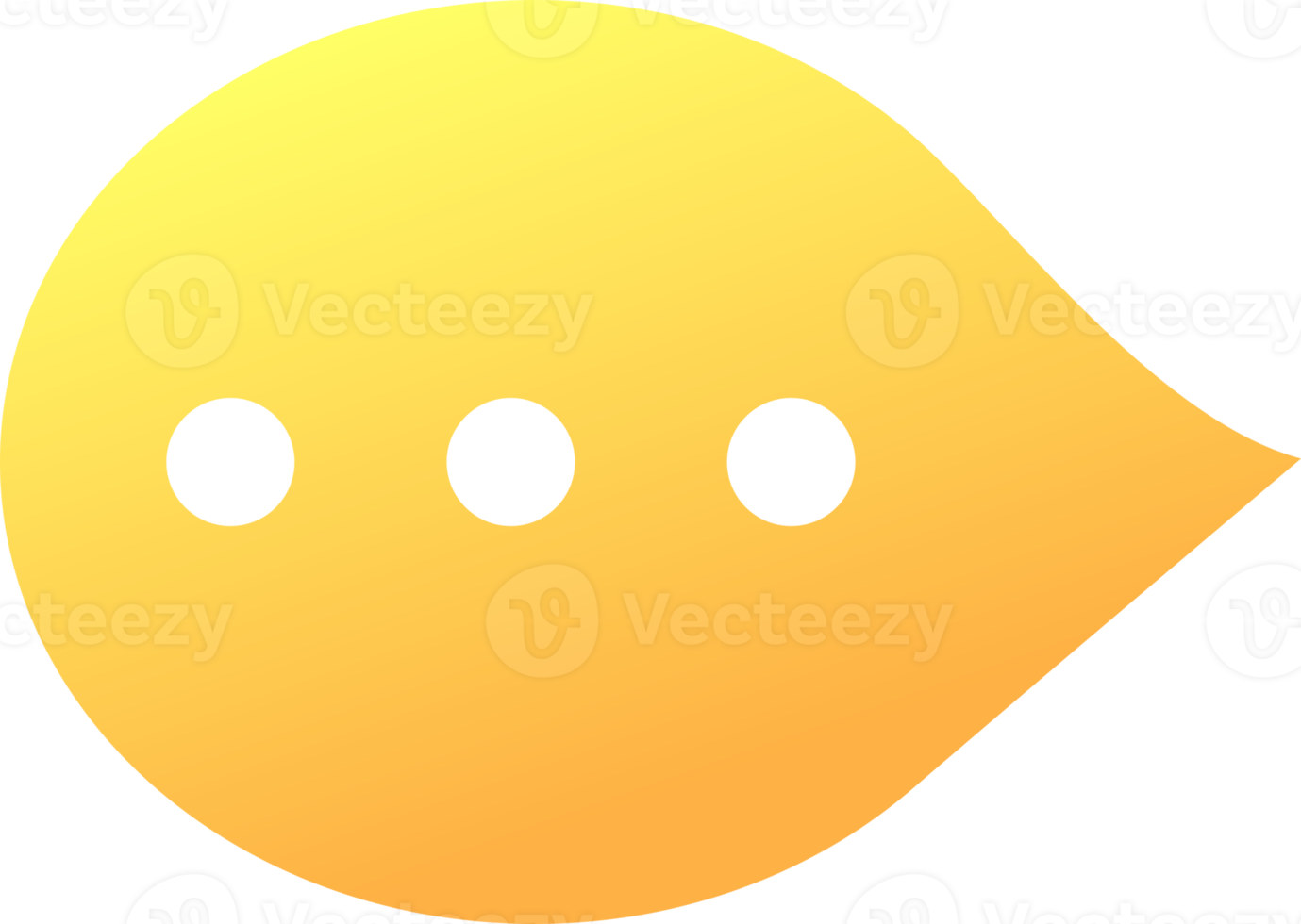 Yellow bubble message chat social media png