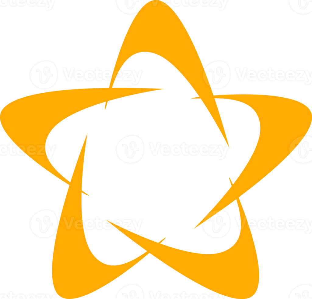 Yellow star abstract png