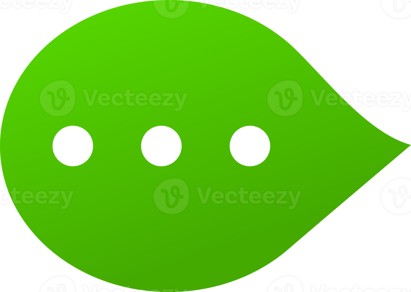 Green bubble message chat social media png