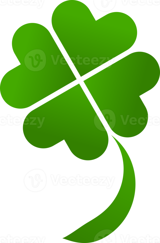 Green four clover leave png
