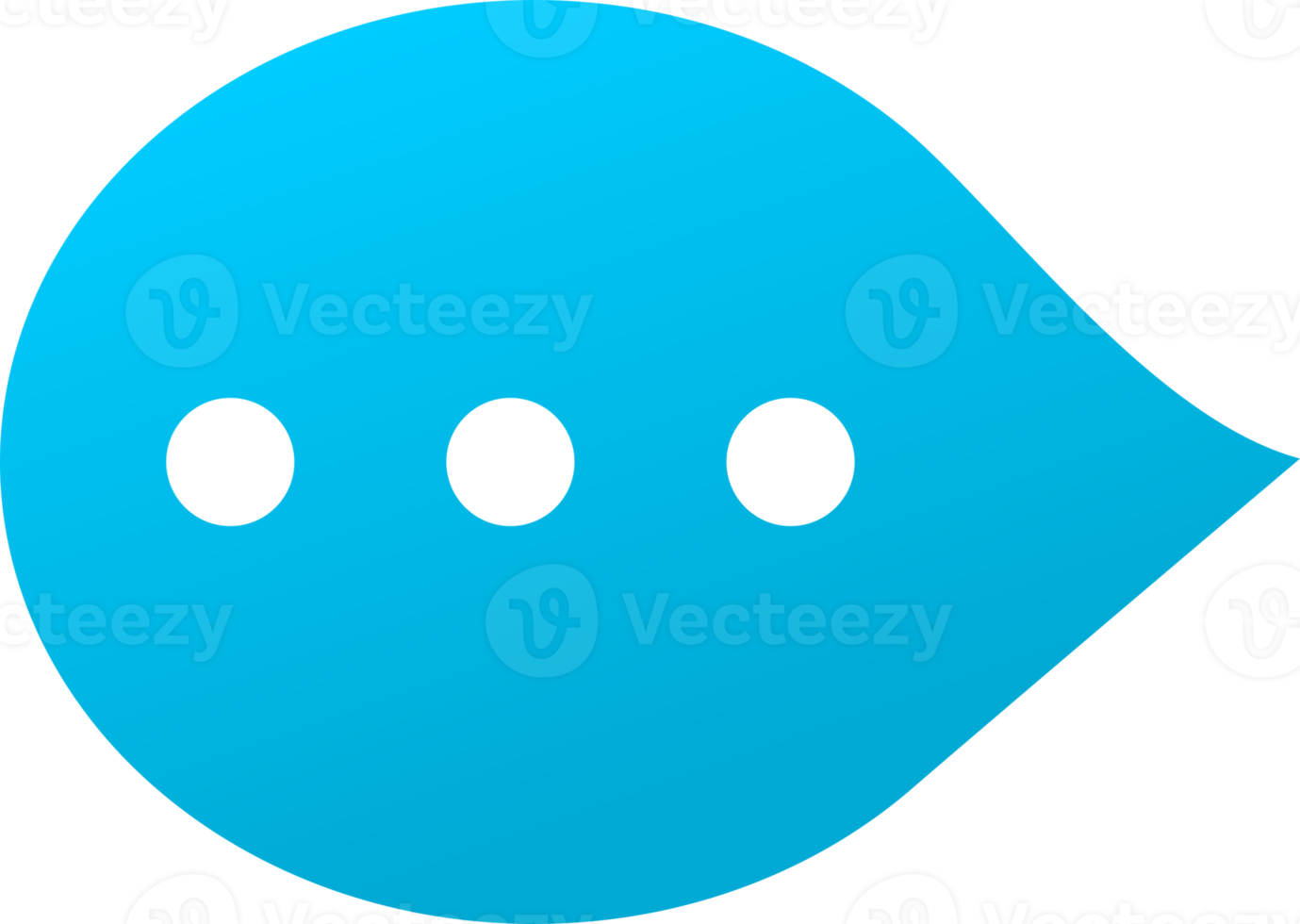 Blue bubble message chat social media doodle icon png