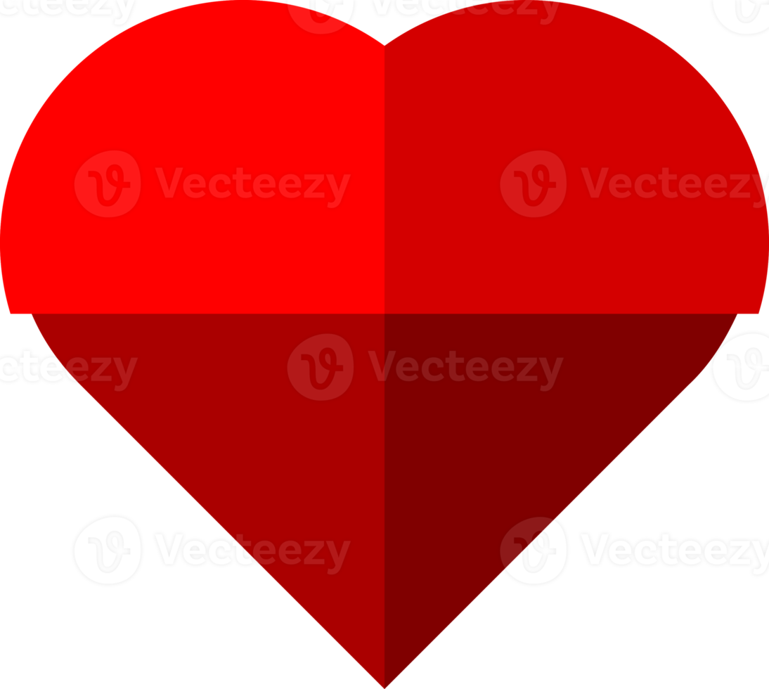 Red heart part icon png
