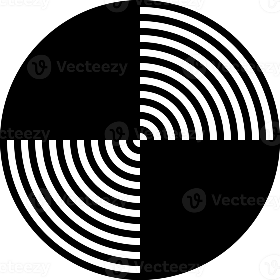 Black line circle abstract sign icon png