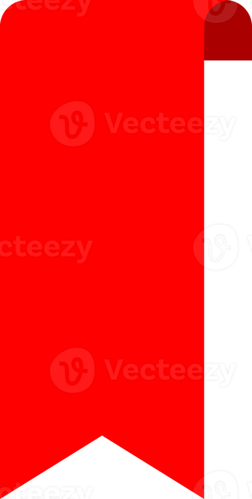 Red tag frame ribbon label png