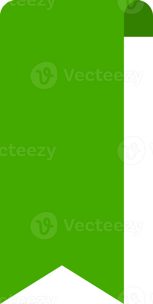 Green tag frame ribbon label png
