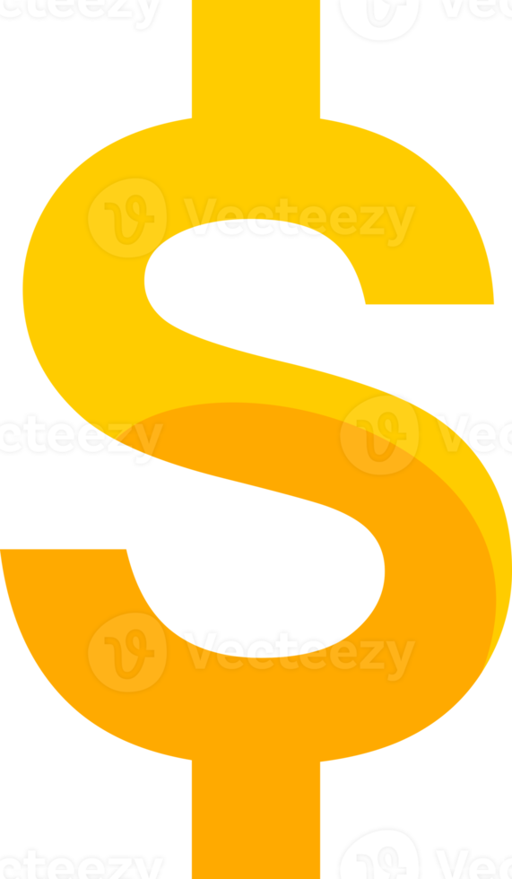 Yellow dollar sign png