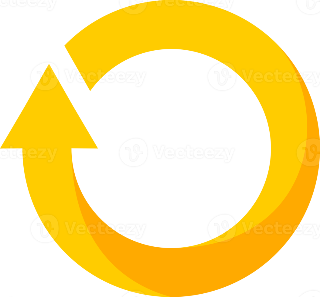 Yellow circle arrow sign png