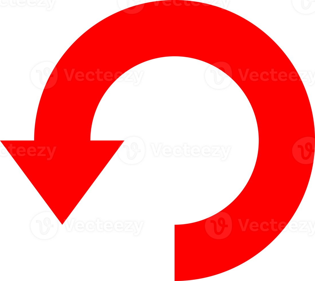 Red icon circle arrow png