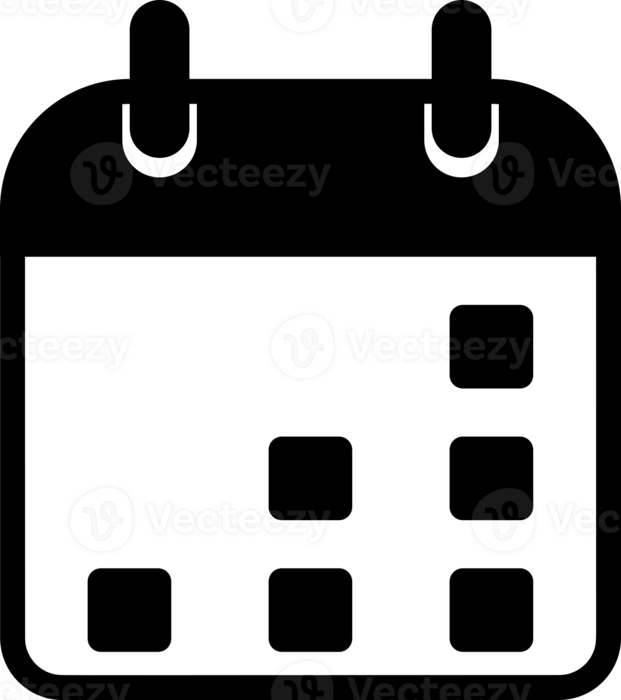 Black icon calender png