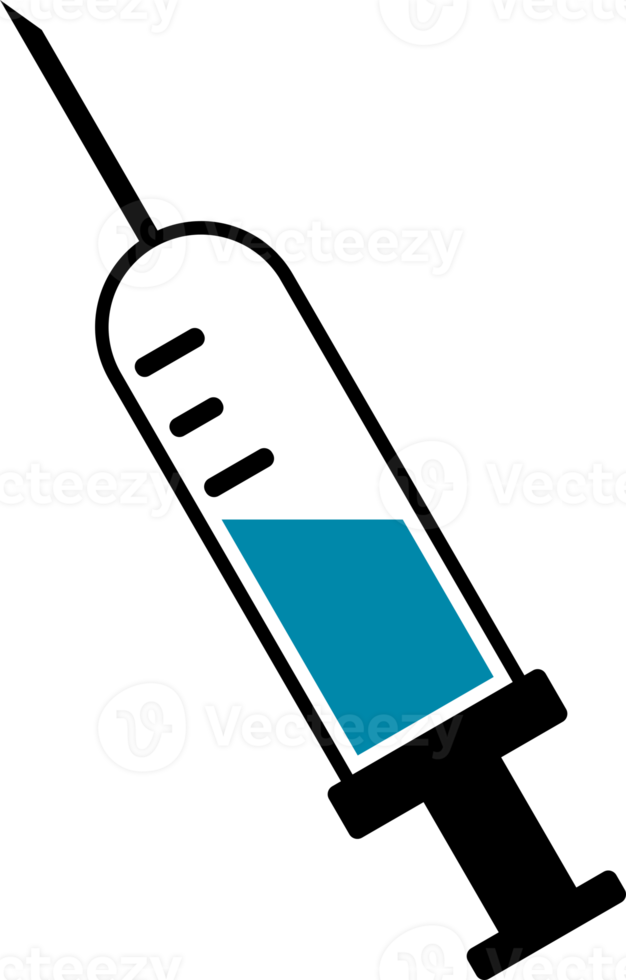 Blue needle syringe medical png