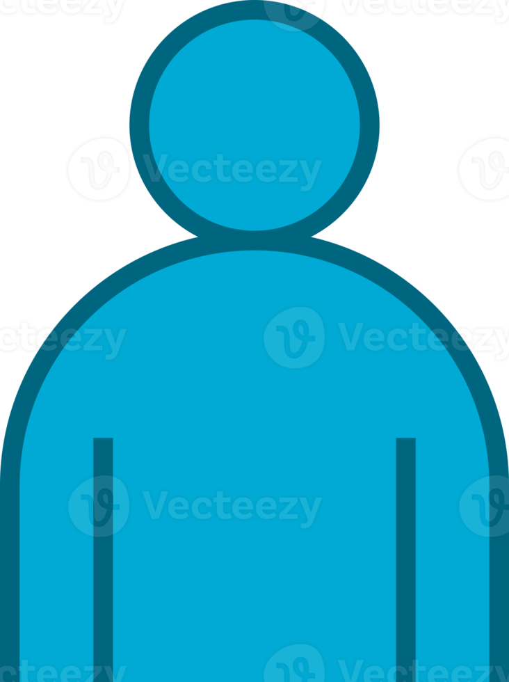 Blue profile people png