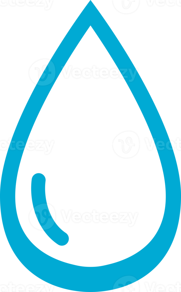 Water drop blue line png