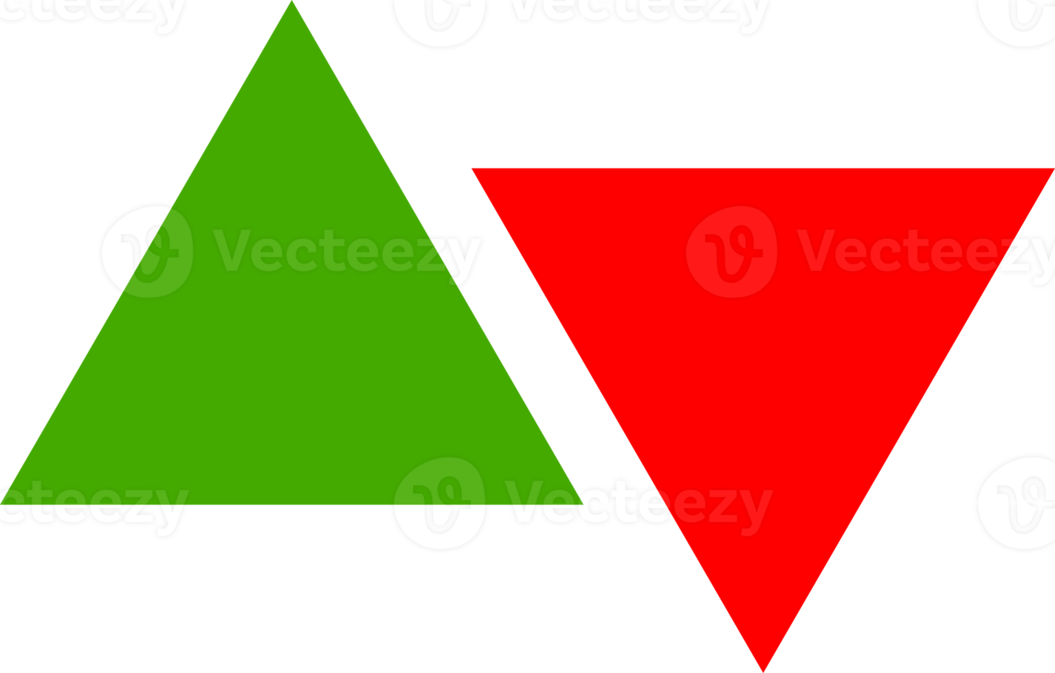 Green arrow graph growing uptrend and red arrow graph downward trend financial business statistics png