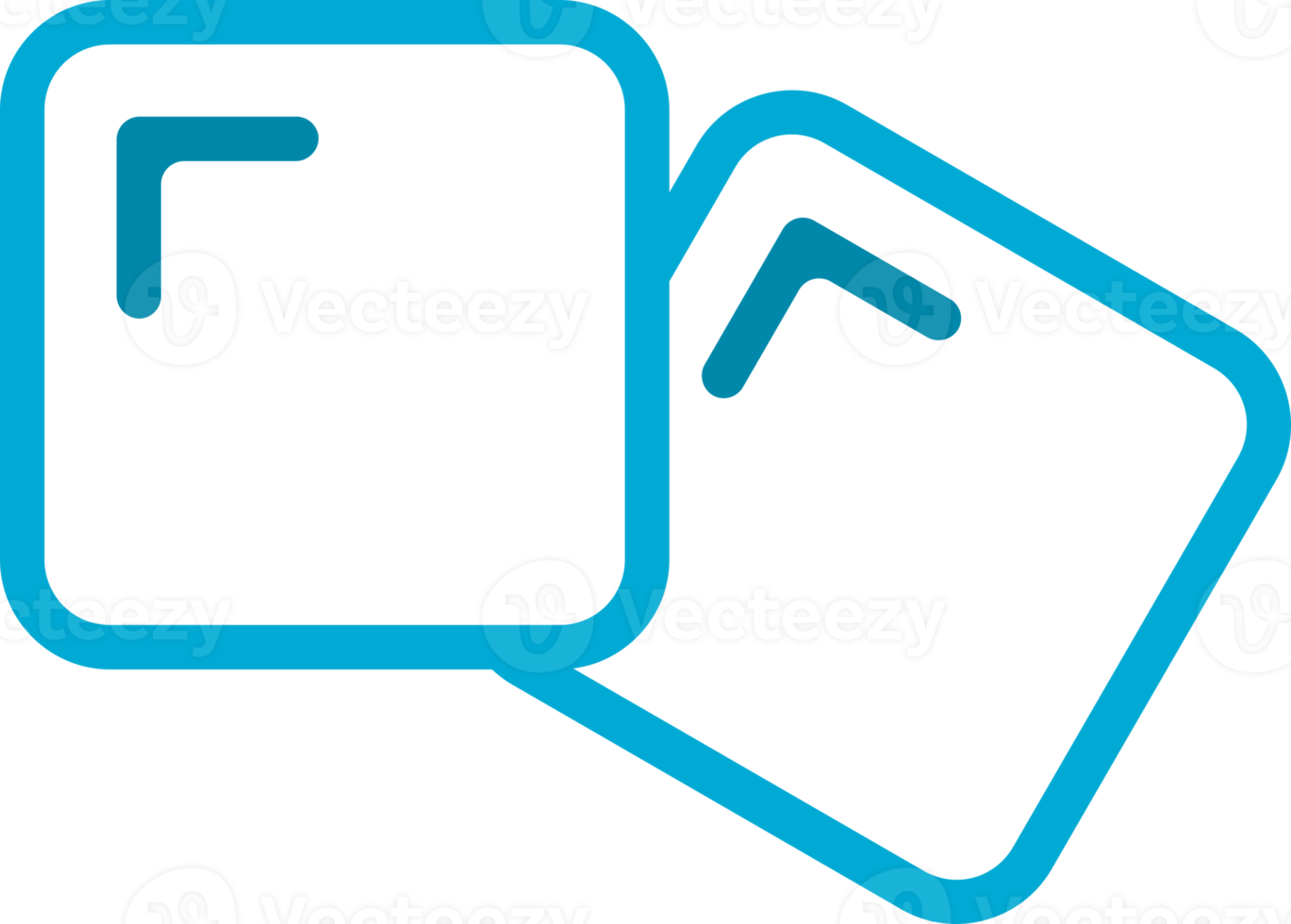 Blue line ice cubes png
