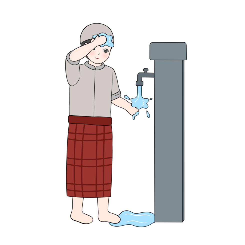 wash forehead wudhu png