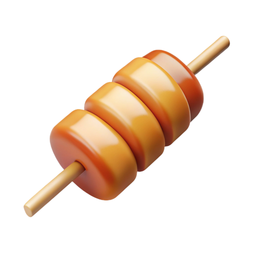 sought-after geometric Halloumi kebab skewer, grilleanslightly melted, studio lighting, front view, detaileillustration, isolateon transparent background,high-resolution product photography premium png