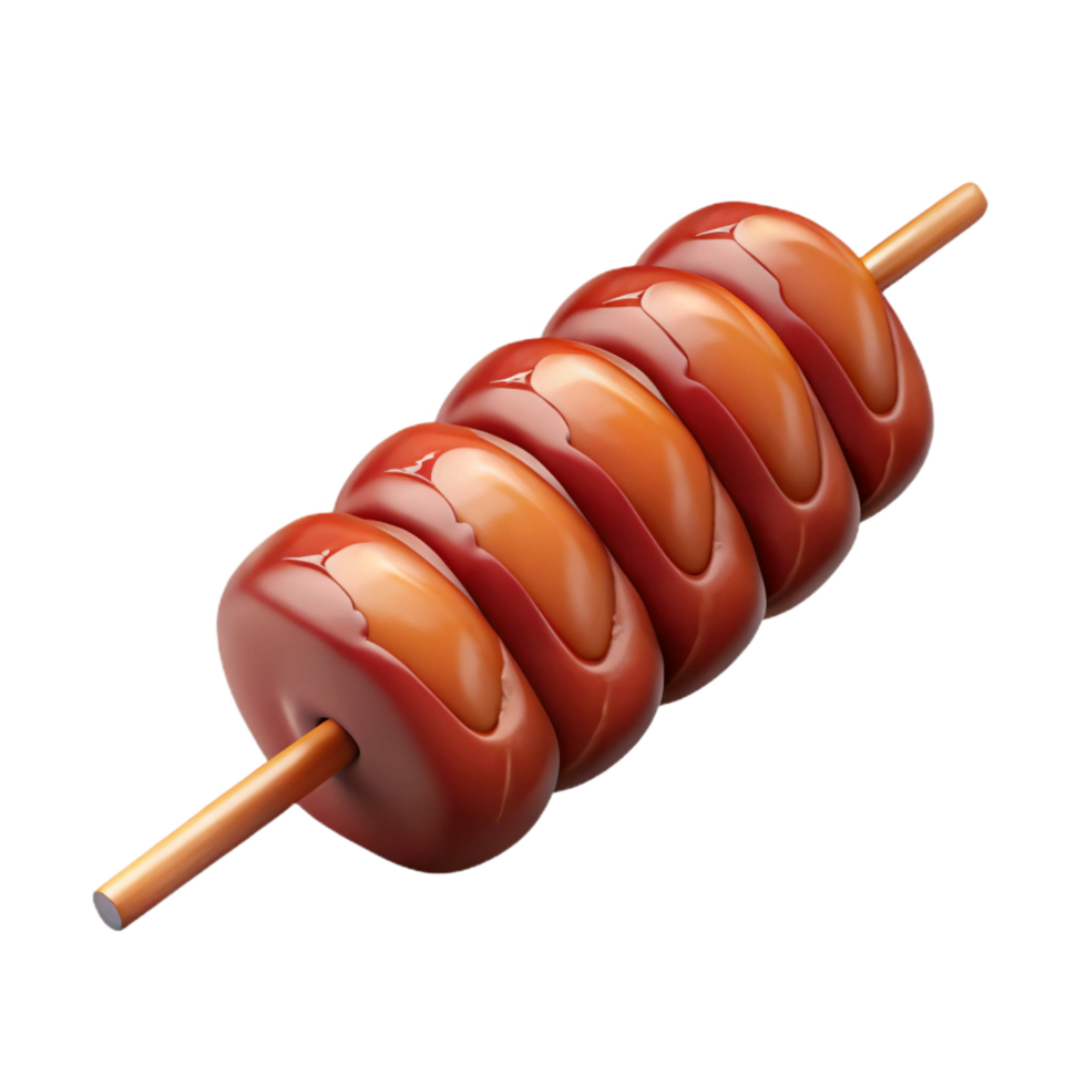 reflective radiant Beef kebab skewer, medium-rare, glistening with juices, dramatic lighting, detaileillustration, isolateon transparent background,high-resolution product photography ultra HD png
