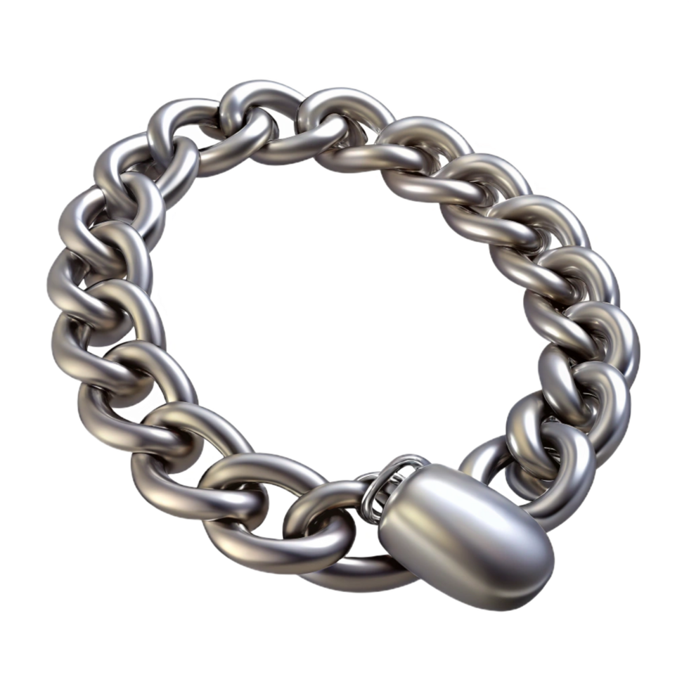 dramatic unparalleleSilver bracelet with a charm, delicate chain design, oxidizefinish, soft lighting, with transparent background,high-resolution product photography png