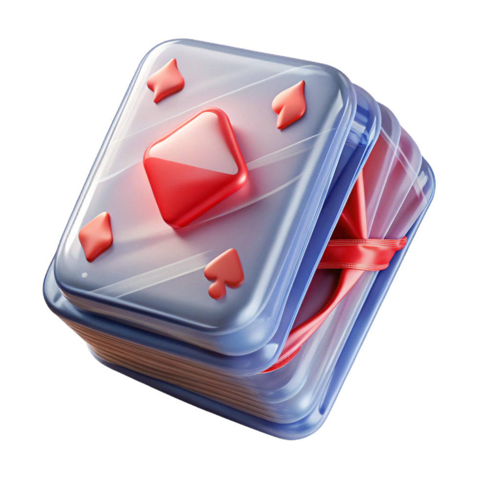 captivating ethereal victorian Deck of playing cards, wrappein cellophane, visible carback design, studio lighting, front view, isolateon transparent background,high-resolution product photography 8K png