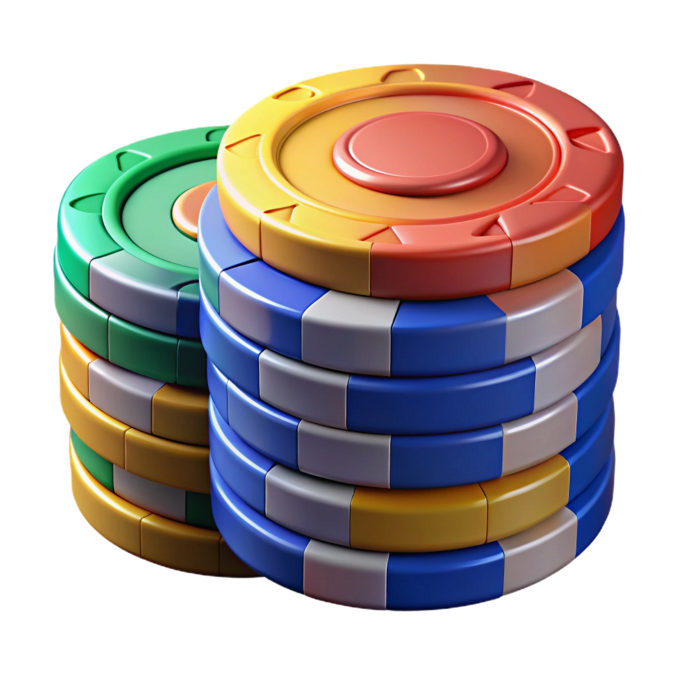 standout gothic Stack of colorful poker chips, detaileengravings, alternating colors, dramatic lighting, top-down view, isolateon transparent background,high-resolution product photography ultra HD png