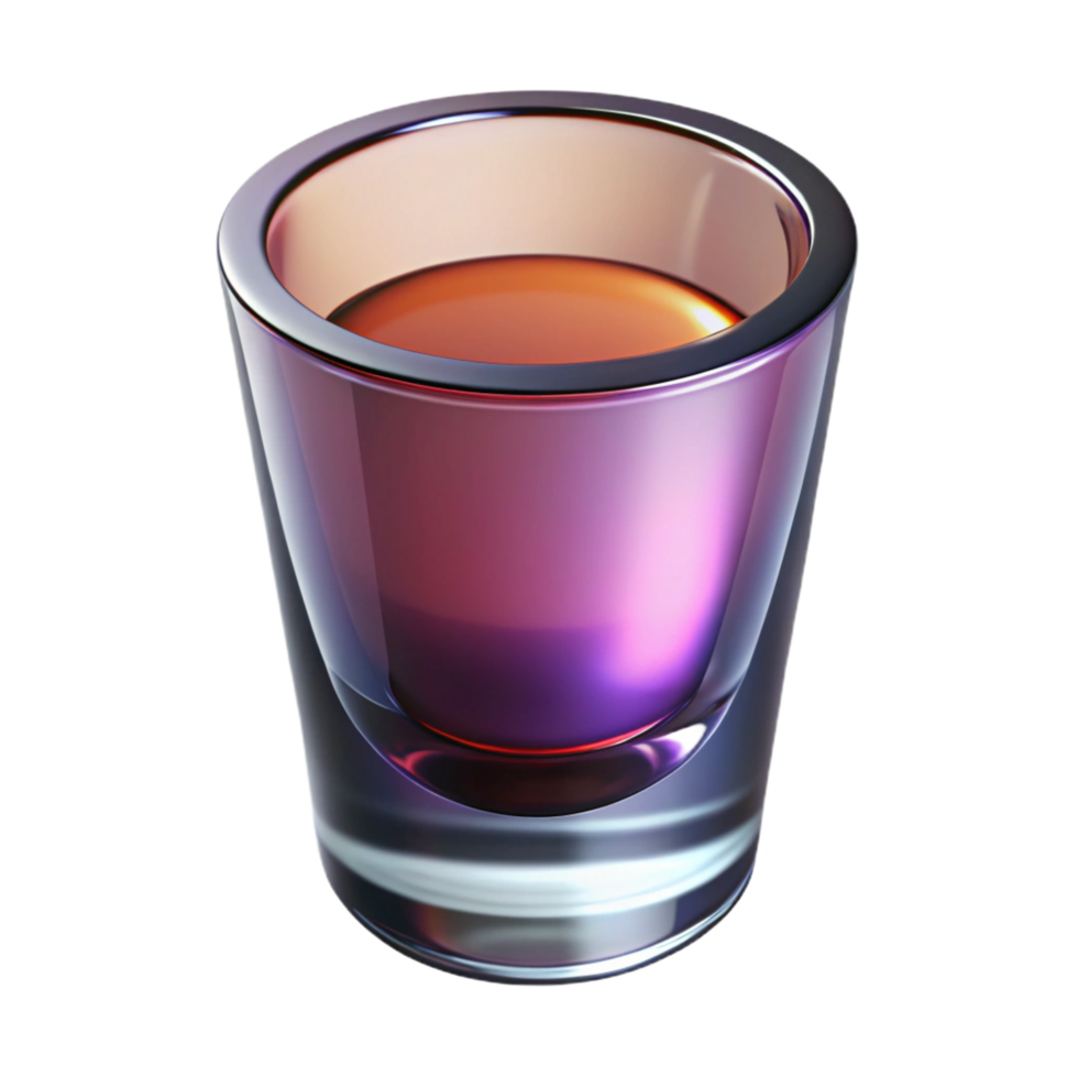exquisite coastal Shot glass, small anthick, clear glass, dramatic lighting, side view, isolateon transparent background,high-resolution product photography high resolution png