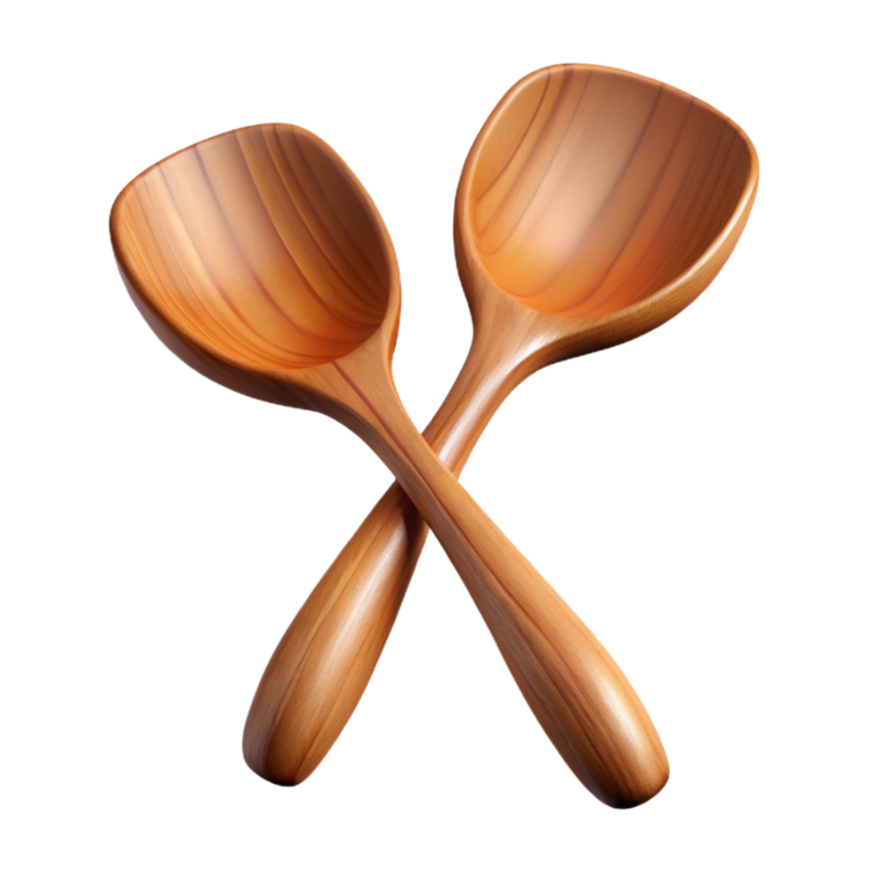 quintessential organic Salaservers, wooden, smooth finish, dramatic lighting, isolateon transparent background,high-resolution product photography flawless png