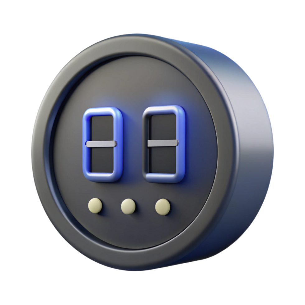 impressive tranquil renaissance Digital wall clock, LEdisplay, sleek design, studio lighting, front view, isolateon transparent background,high-resolution product photography detailed png