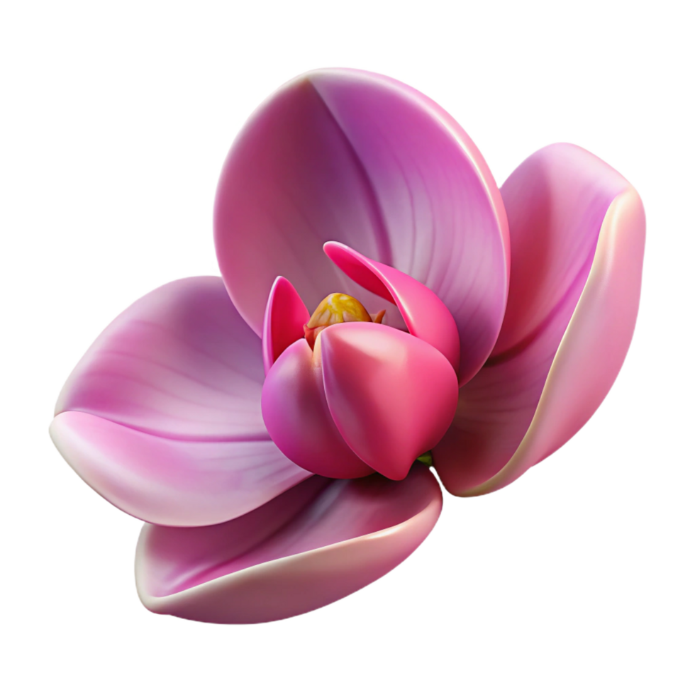 exquisite unforgettable Pink orchibud, closepetals, glossy surface, dramatic lighting, photorealistic, isolateon transparent background,high-resolution product photography png